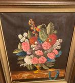 Oud schilderij Bloemen gesigneerd., Ophalen of Verzenden