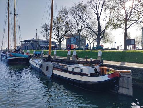 skutsje te koop met ligplaats amstedam, Watersport en Boten, Platbodems, Gebruikt, 12 meter of meer, Staal, Diesel, Ophalen
