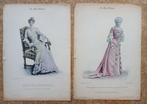 2 grote modeprenten La Mode Pratique 1900 - 1901, Gebruikt, Verzenden, Voor 1940, Prent