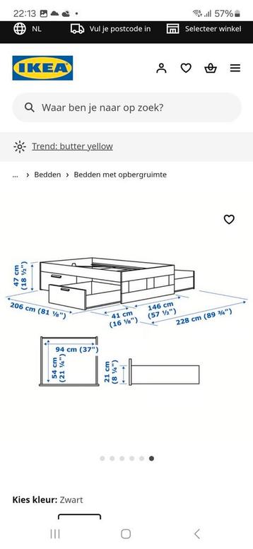 Brimnes bed met laden en goede lattenbodems.