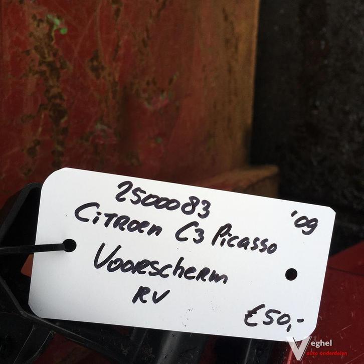 Citroen C3 Picasso 1.6 B 2009 2500083  Voorscherm Rechtsvoor, Auto-onderdelen, Carrosserie en Plaatwerk, Spatbord, Gebruikt, Ophalen