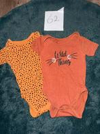 2x bambino korte mouw romper, Kinderen en Baby's, Babykleding | Maat 62, Ophalen of Verzenden, Zo goed als nieuw, Jongetje of Meisje