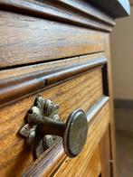 Vintage houten kastje met marmeren blad, Huis en Inrichting, Kasten | Overige, Ophalen, Gebruikt