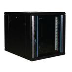Patchkast 19 inch - 12U - 600 x 800 x 634 mm, Computers en Software, Serverkasten, Ophalen, Zo goed als nieuw, Glas, Plaatstaal