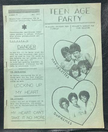 TEEN AGE PARTY MEI/1963 MUZIEKBLAD TIJDSCHRIFT beschikbaar voor biedingen