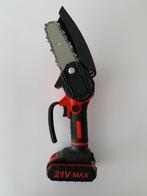 Nieuwe mini accu kettingzaag, compleet in handige koffer, Doe-het-zelf en Verbouw, Kettingzaag, Nieuw, Ophalen of Verzenden, 30 tot 70 mm