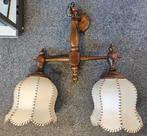 Mooie vintage houten hanglamp., Huis en Inrichting, Lampen | Wandlampen, Ophalen of Verzenden, Zo goed als nieuw