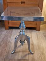 👉  Mooie gietaluminium bijzettafel,  baroque driepoot, Huis en Inrichting, Tafels | Bijzettafels, Minder dan 55 cm, Metaal of Aluminium