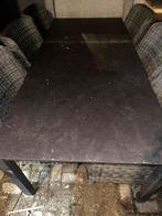 Luxe tuinset 6 persoons, Ophalen of Verzenden, Zo goed als nieuw, Rechthoekig, Wicker