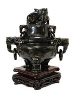 Wierookbrander - pot Tripot in Nephrite., Ophalen of Verzenden