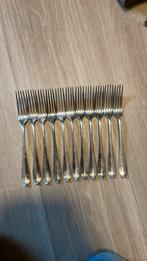 Verzilverde dinervorken Haagslofje / Hollands lofje, Ophalen of Verzenden, Zo goed als nieuw, Zilver