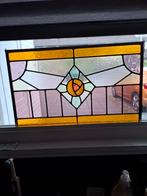 Glas in Lood Raam met Roos, Antiek en Kunst, Antiek | Glas en Kristal, Ophalen