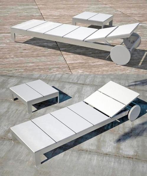 Na Xemena sun lounge ligbed daybed Gandia Blasco design, Tuin en Terras, Ligbedden, Gebruikt, Aluminium, Verstelbaar, Verrijdbaar