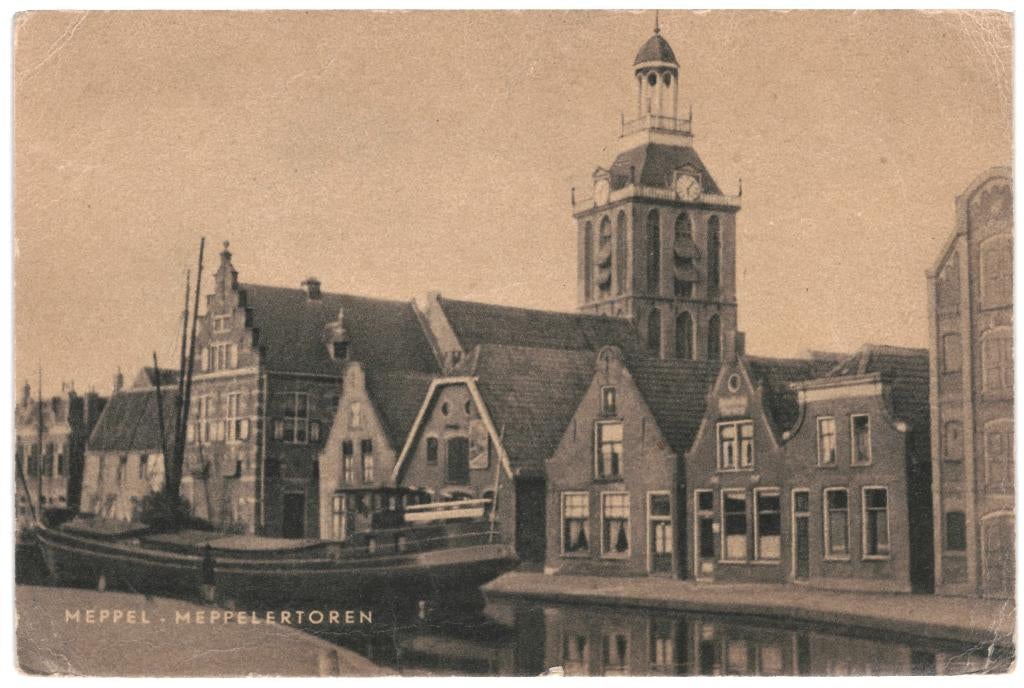 966394 Meppel Drenthe Kleine Oever Beurtschip Niet Gelopen, Ophalen of Verzenden, 1920 tot 1940, Ongelopen, Drenthe