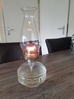 Antieke glazen olielamp (totale hoogte 35cm), Ophalen