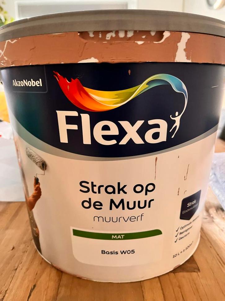 Flexa Muurverf - Nog Goed!, Doe-het-zelf en Verbouw, Verf, Beits en Lak, Gebruikt, Verf, 5 tot 10 liter, Overige kleuren, Ophalen of Verzenden