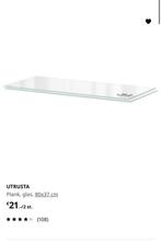 Ikea utrusta glazen planken 80x37 cm 2x 202.056.04, Ophalen, Zo goed als nieuw, 25 tot 50 cm, Minder dan 100 cm