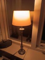 schemerlamp, metaal met beige kapje, Ophalen of Verzenden, Gebruikt, Metaal, Minder dan 50 cm