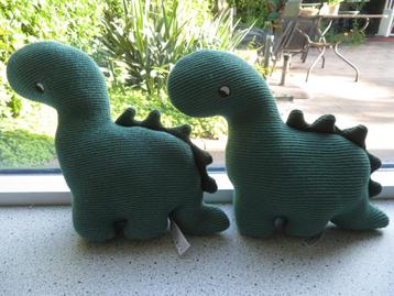 2 x Groen gebreide Dinosaurus dino of draak van Hema  beschikbaar voor biedingen