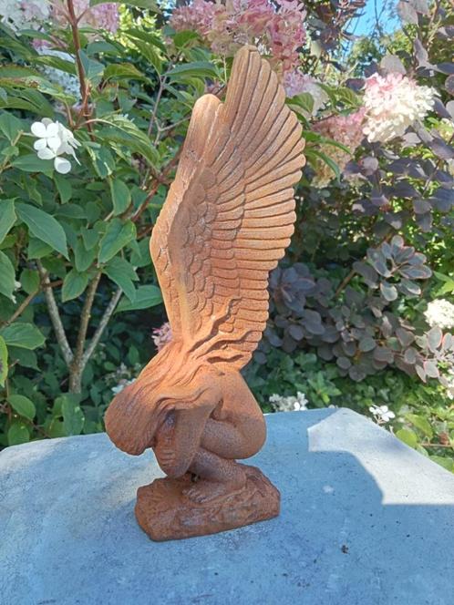 Zeven modellen gietijzeren engelen nieuw., Tuin en Terras, Tuinbeelden, Nieuw, Engelenbeeld, Metaal, Ophalen of Verzenden