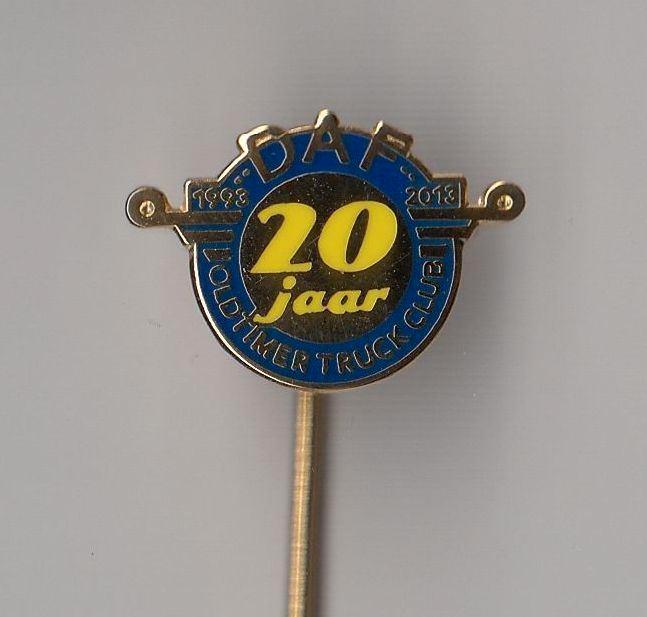 DAF Vrachtwagen Oldtimer Club Blauw emaille speldje, Verzamelen, Speldjes, Pins en Buttons, Gebruikt, Speldje of Pin, Overige onderwerpen