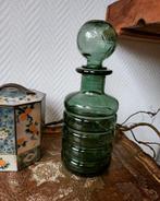Vintage italiaanse groene fles met stop, Antiek en Kunst, Ophalen of Verzenden
