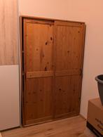 Oude grenen kast met schuifdeuren, Huis en Inrichting, Kasten | Kledingkasten, Ophalen, Gebruikt, 100 tot 150 cm, Met hangruimte