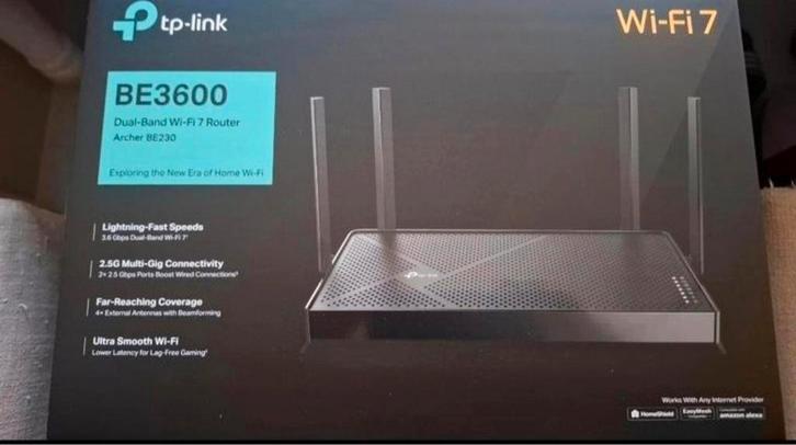 TP-Link BE3600 DualBand Wifi 7 Router, Computers en Software, Netwerk switches, Zo goed als nieuw, Ophalen of Verzenden