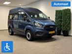Ford Transit Custom L1H2 Rolstoelbus Automaat, Auto's, Bestelauto's, Automaat, 12 maanden, Stof, Zwart