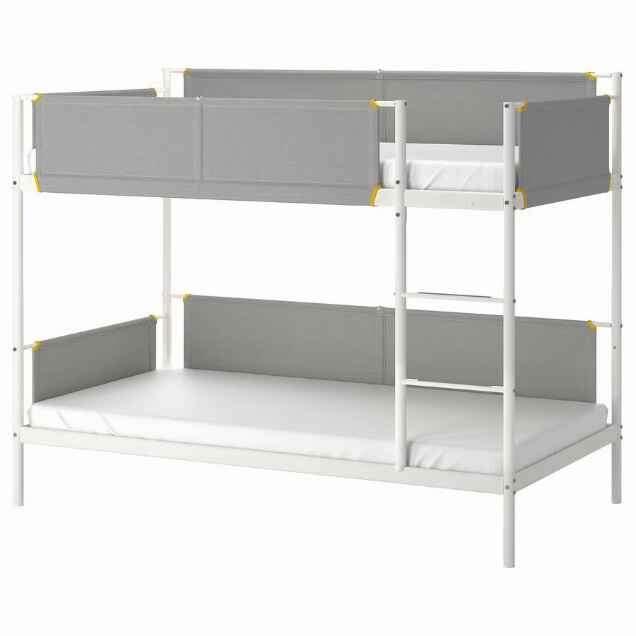 IKEA Stapelbed Vitval in GOEDE staat - 2x 90x200 cm, Huis en Inrichting, Slaapkamer | Stapelbedden en Hoogslapers, Gebruikt, Stapelbed