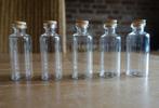glazen miniatuur flesjes met rubberen dopjes, Ophalen of Verzenden