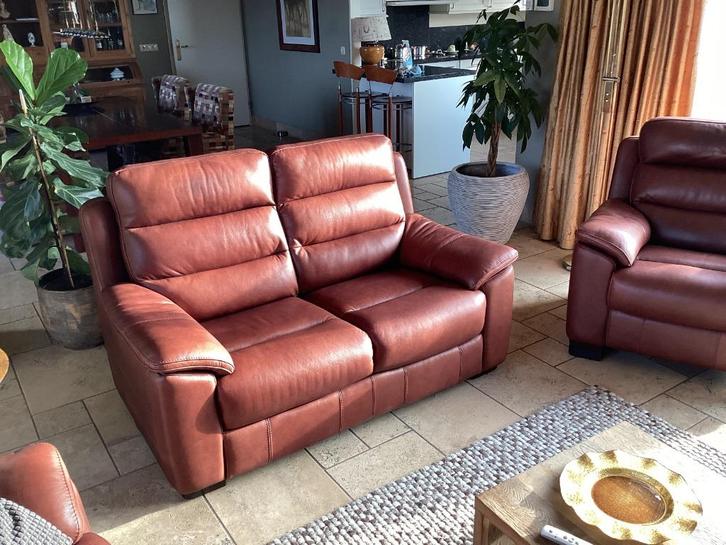 Leren bank. DOE EEN BOD!!, Huis en Inrichting, Fauteuils, Zo goed als nieuw, Hout, Leer, 75 tot 100 cm, Verzenden