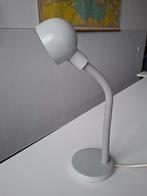 vintage grijze bureaulamp happy light jaren 80 design retro, Gebruikt, Vintage, Ophalen of Verzenden, Minder dan 50 cm