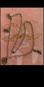 Zilveren bedelketting jasseron met 4 bedels, Ophalen of Verzenden, Zilver