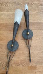 Vintage Wandlampen Set - Wand armatuur, Ophalen of Verzenden, Gebruikt, Glas