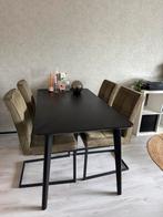 4 Eetkamerstoelen de Bommel - Otis Olijf, Huis en Inrichting, Stoelen, Ophalen, Overige kleuren, Zo goed als nieuw, Vier