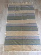 Vintage Wollen Deken met Strepen in Zachte Kleuren, Ophalen of Verzenden