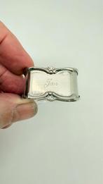 Oude zilveren vingerdoek-ring gravering: Jan., Antiek en Kunst, Ophalen of Verzenden, Zilver