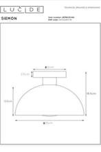 Lucide Siemon Plafondlamp - Retro & Modern, Ophalen of Verzenden, Nieuw, Metaal, Retro, Modern