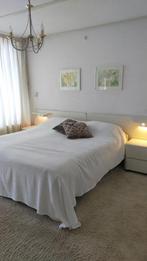 2 persoonsbed met nachtkastjes (verlichting), Huis en Inrichting, 160 cm, 190 cm of minder, Matras, Zo goed als nieuw