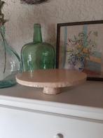 Vintage aardewerk plateau op voet, Ophalen