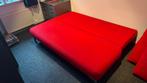 Rode slaapbank met opbergmogelijkheid, Ophalen, Gebruikt, Tweepersoons, 140 cm