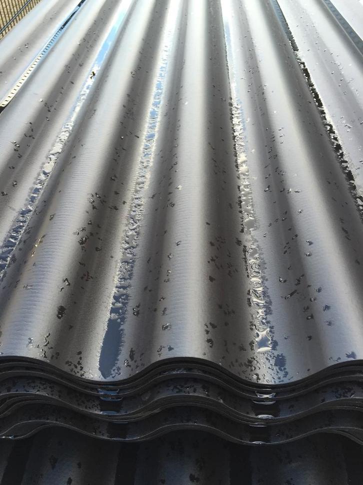 Golfplaat vezelcement zwart 183 cm, Doe-het-zelf en Verbouw, Dakpannen en Dakbedekking, Nieuw, Golfplaat, Steen of Klei, Zwart