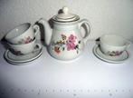 (3) miniatuur theeservies bloemen, Zo goed als nieuw
