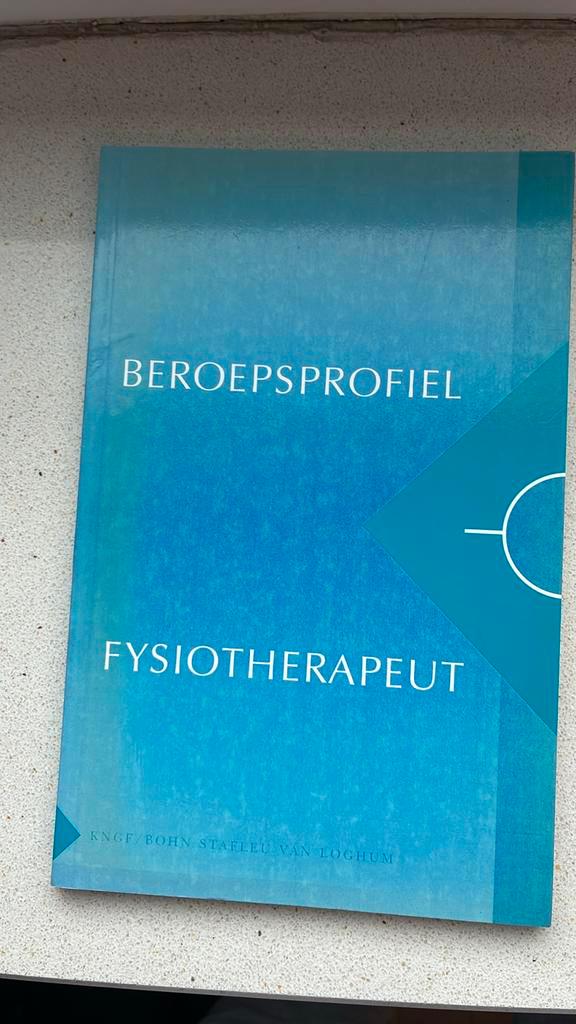 Beroepsprofiel fysiotherapeut, Boeken, Wetenschap, Zo goed als nieuw, Ophalen of Verzenden