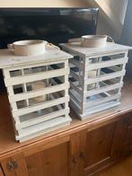 2 houten lantaarns van het merk petti rossi, Ophalen, Overige materialen, Zo goed als nieuw, Grijs