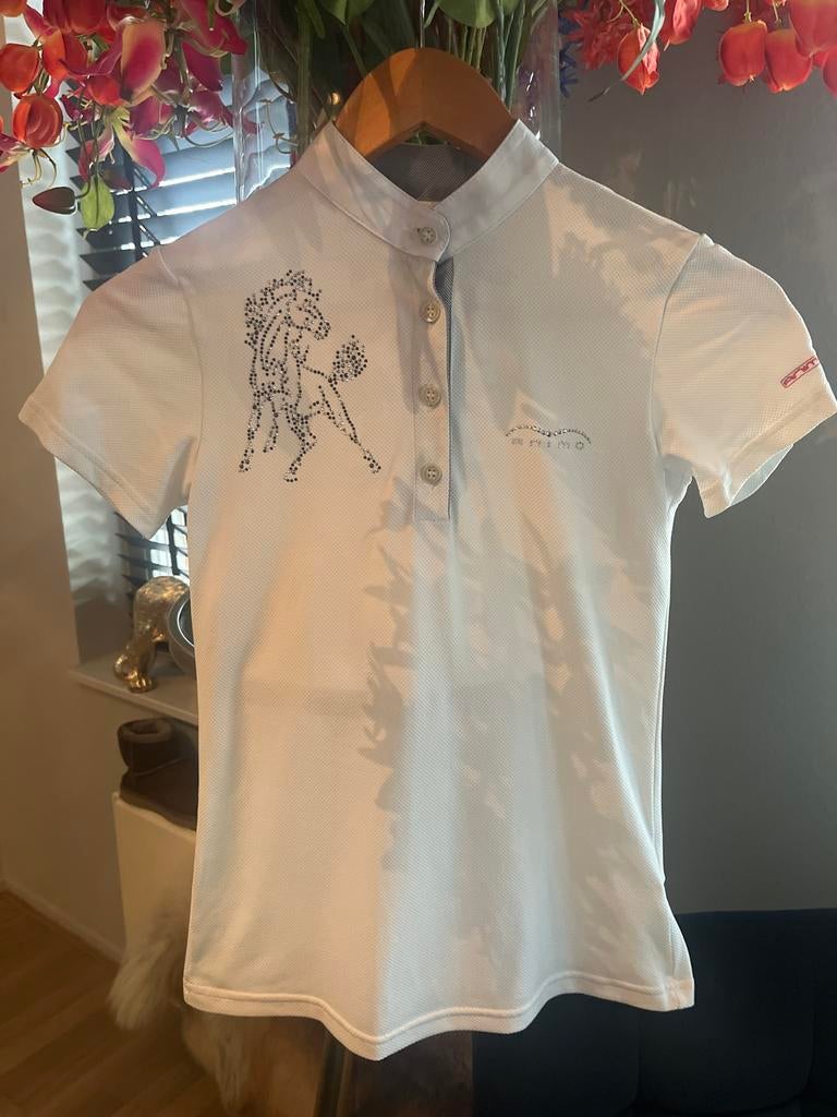 Paardrijshirt meisje in nieuwstaat animo, Dieren en Toebehoren, Ophalen of Verzenden, Zo goed als nieuw, Dressuur, Bovenkleding