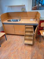 commode met wastafel en trap, Gebruikt, Bruin, Enkelwandige keuken, Ophalen of Verzenden