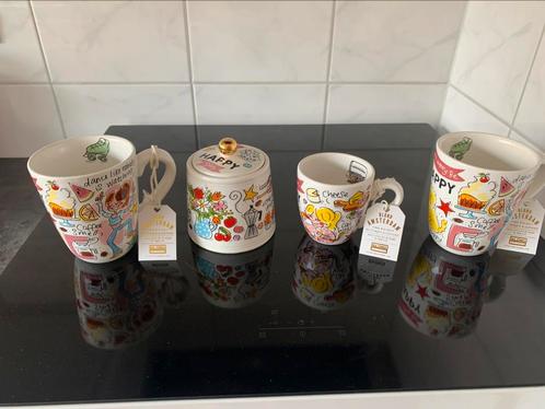 Blond happy setje, Huis en Inrichting, Keuken | Servies, Zo goed als nieuw, Kop(pen) en/of Schotel(s), Blond Amsterdam, Aardewerk