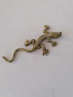 vintage koperen/messing salamander 16x8 cm, Antiek en Kunst, Antiek | Koper en Brons, Ophalen of Verzenden, Koper